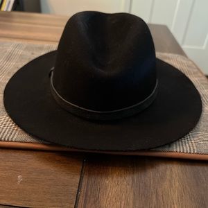 SOLD Old Navy Felt Fedora Hat, Black with Black Band